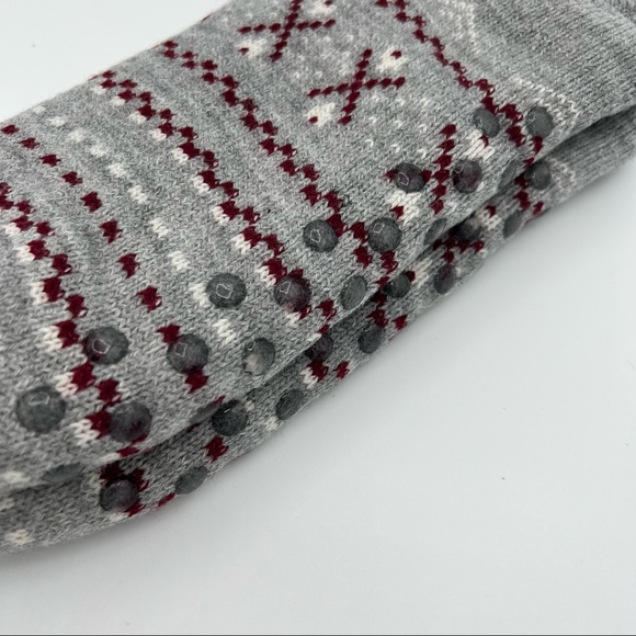 Green Treat Men’s 1 Pair SuperSoft Deer Print Christmas Slipper Socks Size 8-12 - Picture 3 of 4